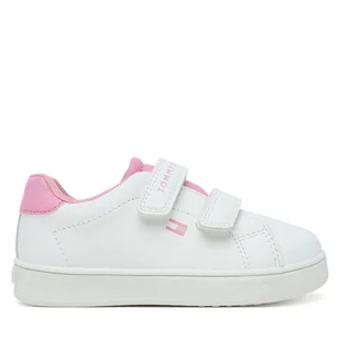 Sneakersy Tommy Hilfiger Low Cut Velcro Sneaker T1A9-33965-1355 M Biały - Buty dla dziewczynek - miniaturka - grafika 1