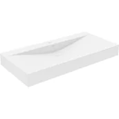 Umywalki - Mexen Poli umywalka nablatowa z konglomeratu 1/O 100 x 48 cm, biała - 23021001 - miniaturka - grafika 1