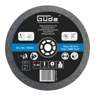 GUDE tarcza szlifierska 200x25mm gr.60 (55533) - Tarcze do pił - miniaturka - grafika 1