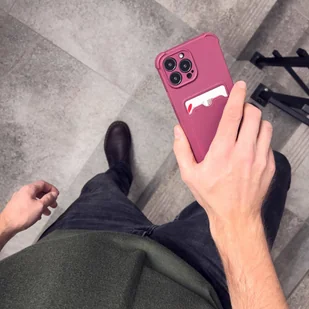 Card Armor Case etui pokrowiec do iPhone 12 Pro Max portfel na kartę silikonowe pancerne etui Air Bag czarny - Etui i futerały do telefonów - miniaturka - grafika 8