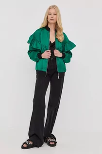 Kurtki damskie - Karl Lagerfeld Lagerfeld Lagerfeld kurtka damska kolor zielony przejściowa - grafika 1