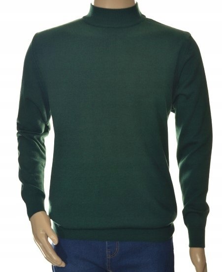 Sweter męski z półgolfem ze stójką półgolf bawełniany pod marynarkę 2XL XXL