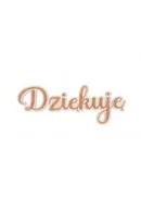 Zabawki kreatywne - Drewniany napis - Dziękuję 5szt biały - miniaturka - grafika 1