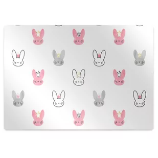 Mata na podłogę pod krzesło Króliki w koronach 100x70 cm - Podnóżki, podpórki, podkładki - miniaturka - grafika 1