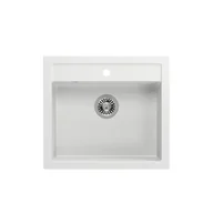 Zlewozmywaki - QUADRON Zlewozmywak BILL 110 snow white/elementy stalowe HCQB6054U1_BS* - miniaturka - grafika 1