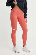 Legginsy - Under Armour legginsy treningowe Train kolor pomarańczowy gładkie - miniaturka - grafika 1