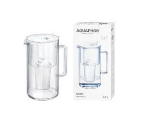 Dzbanek filtrujący szklany Aquaphor Nord 2,5l z wkładem A5 (350l), biały - Dzbanki filtrujące - miniaturka - grafika 1