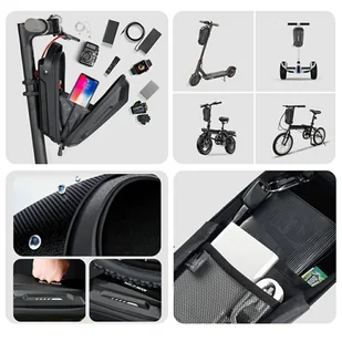 Etui/uchwyt na hulajnogę WILDMAN GD9X PLUS  sakwa na ramę czarna/black - Selfie stick - miniaturka - grafika 6