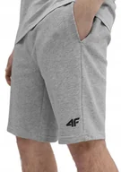 Spodenki męskie - Sportowe spodenki dresowe 4F SHOM543 27M jasny szary M - miniaturka - grafika 1
