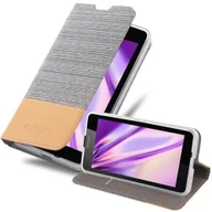 Etui i futerały do telefonów - Cadorabo Etui do Nokia Lumia 640 w kolorze LIGHT GREY BROWN Etui na telefon komórkowy z magnetycznym zamknięciem, funkcją podstawki i miejscem na kartę Etui Etui ochronne Etui z klapką w stylu książki - miniaturka - grafika 1