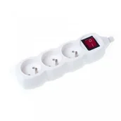 Przedłużacze i rozgałęźniki - Przedłużacz potrójny z uziemieniem i wyłącznikiem GP-3ZW 3 m - miniaturka - grafika 1