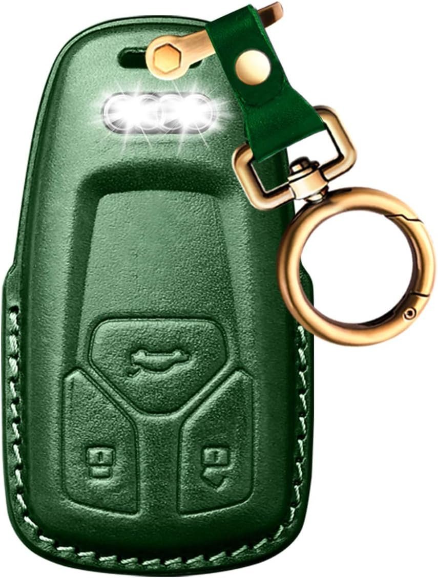 Etui Na Kluczyki Zielone Skóra Audi A4 A5 Q5 Tt S4