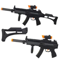 Zabawki militarne - Karabin Maszynowy Zabawkowy Światła Dźwięki Czarny 62cm - miniaturka - grafika 1