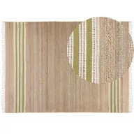 Dywany - Dywan z juty 160 x 230 cm beżowo-zielony MIRZA Lumarko - miniaturka - grafika 1