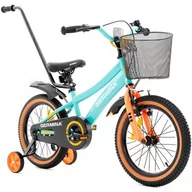 Rowery - Rower dziecięcy GERMINA BMX 16 cali Turkusowy - miniaturka - grafika 1