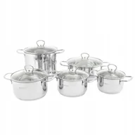 Zestawy garnków i patelni - Zestaw garnków ze stali nierdzewnej AMBITION Dallas 68794 Komplet 10 el. - miniaturka - grafika 1