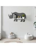 Zestawy mebli dla dzieci - Woody Kids Regał ścienny w kolorze biało-szarym- 33 x 25 x 10 cm - miniaturka - grafika 1