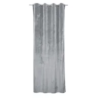 Zasłony - Zasłona welurowa Tony szara 140 x 280 cm na przelotkach Inspire - miniaturka - grafika 1