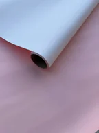 Folia, papier śniadaniowy, serwetki - Papier Folia satynowy do pakowania 50cmX9m dwukolorowy Jasnoróżowy + Biały - miniaturka - grafika 1