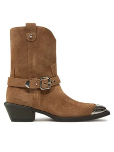 PINKO Kowbojki Tex 08 SD0197P002 Brązowy - Botki damskie - miniaturka - grafika 1