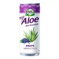 Soki i napoje niegazowane - Pure Plus Napój z aloesem Aloe Vera Drink Winogrono 240 ml - miniaturka - grafika 1