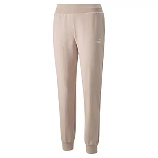 Spodnie rowerowe - PUMA Damskie spodnie ESS+ Metallic Pants FL, różowy kwarc, L, Różowy kwarc, L - grafika 1