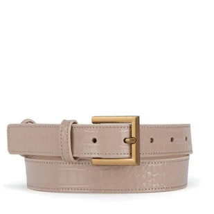 Pasek Gino Rossi BLYL23002 Beżowy - Paski - miniaturka - grafika 1