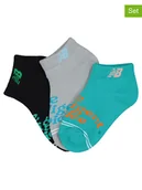 Skarpetki damskie - New Balance Skarpety (3 pary) w kolorze turkusowym, szarym i czarnym - miniaturka - grafika 1