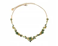 Naszyjniki - KOLIA DELIKATNE, NIEBIESKIE KWIATUSZKI Z KRYSZTAŁKAMI Z KOLEKCJI BLOSSOM (C - miniaturka - grafika 1