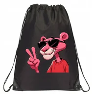 Torby szkolne - P208 PLECAK WOREK NA BUTY RÓŻOWA PANTERA BAJKA PREZENT JAKOŚĆ DLA FANA - miniaturka - grafika 1