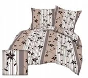 Pościel - pościel bawełna lux 160x220 + 2 poszewka B 385 omega brąz - miniaturka - grafika 1