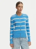 Swetry damskie - Tommy Hilfiger Kardigan WW0WW49617 Niebieski Regular Fit - miniaturka - grafika 1