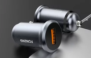 Mini zestaw ładujący GSM samochodowy Foneng C15 4A USB typu C (metalowy) - Kable - miniaturka - grafika 4