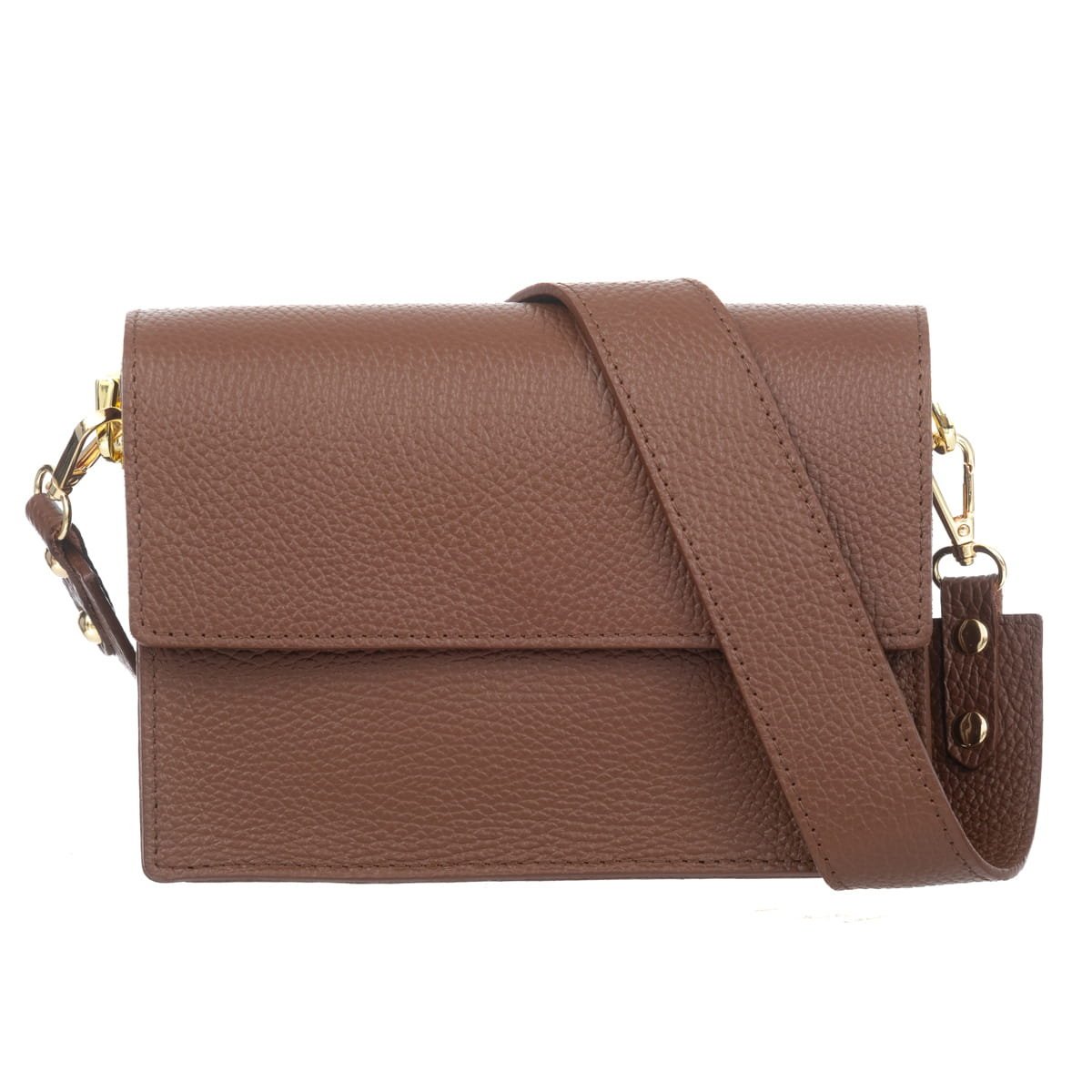 Mała Torebka Skórzana Vezze Frena Brązowa