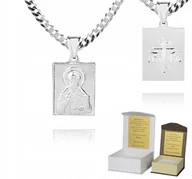 Biżuteria dla dzieci - Srebrny łańcuszek + medalik prawosławny 50cm P2M50 - miniaturka - grafika 1