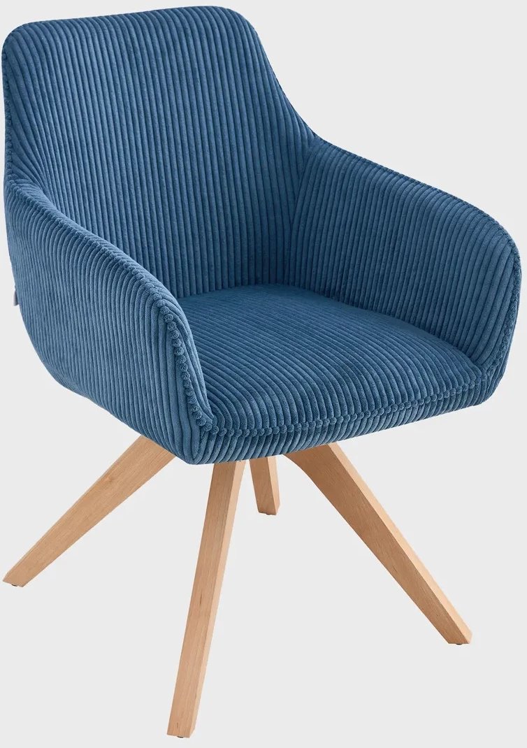 Krzesło sztruksowe PEMA granatowe HOMLA