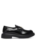 Półbuty damskie - LOVE MOSCHINO Loafersy JA10404G0NJD0000 Czarny - miniaturka - grafika 1