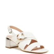 Sandały damskie - Pinko Skórzane sandały na słupku - miniaturka - grafika 1