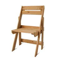 Fotele i krzesła ogrodowe - Krzesło ogrodowe składane drewniane nowoczesne 55cm sosna kasztan - miniaturka - grafika 1