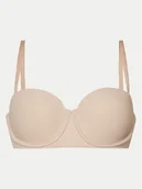 Biustonosze - Tommy Hilfiger Biustonosz bardotka UW0UW05378 Beżowy - miniaturka - grafika 1