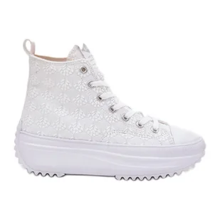 Wysokie Trampki Damskie Lee Cooper LCW-25-31-3461L Białe - Trampki damskie - miniaturka - grafika 1
