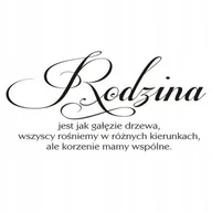 Naklejki na ścianę - Napis na ścianę, naklejka - Rodzina jest jak - 211, 240x120 cm - miniaturka - grafika 1