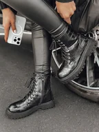 Botki damskie - Botki damskie TENTIS czarne Dstreet ZY0442-37 - miniaturka - grafika 1