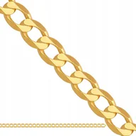 Łańcuszki - ZŁOTY Łańcuszek Pancerka Pełny 585 45 cm 1.60 g Rodium - miniaturka - grafika 1