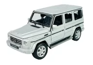 Samochody i pojazdy dla dzieci - WELLY MERCEDES-BENZ G-KLASA W460 SREBRNY 1:24 SAMOCHÓD NOWY METALOWY MODEL - miniaturka - grafika 1