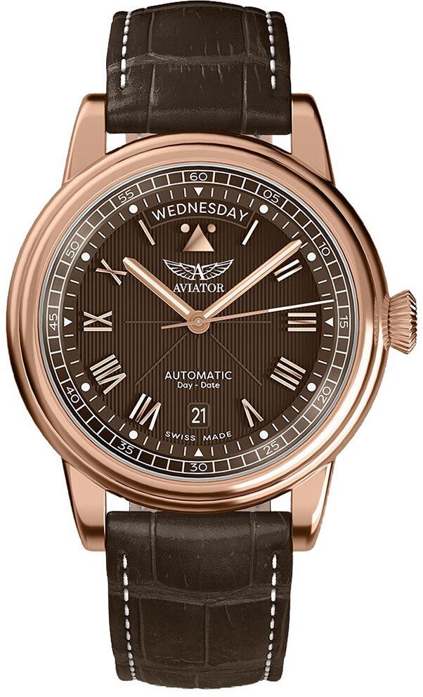 Zegarek Aviator Zegarek męski Aviator V.3.35.2.280.4 brązowy