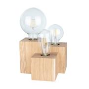 Lampy stojące - Spotlight Rustykalna LAMPA stołowa VINCENT 2276374 stojąca LAMPKA biurkowa drewniane kostki cube dąb olejowany 2276374 - miniaturka - grafika 1