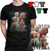 Koszulki męskie - KOSZULKA T-SHIRT MĘSKI WZORY - Charles Oliveira BOKS MMA WALKI KLATKA - XXL - miniaturka - grafika 1