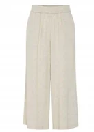 Spodnie damskie - PIECES BEŻOWE SPODNIE CHINOS Z SZEROKĄ NOGAWKĄ L XQA - miniaturka - grafika 1