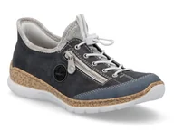 Półbuty damskie - Półbuty damskie niebieskie Rieker N42F2-14 sportowe wygodne lekkie-41 - miniaturka - grafika 1